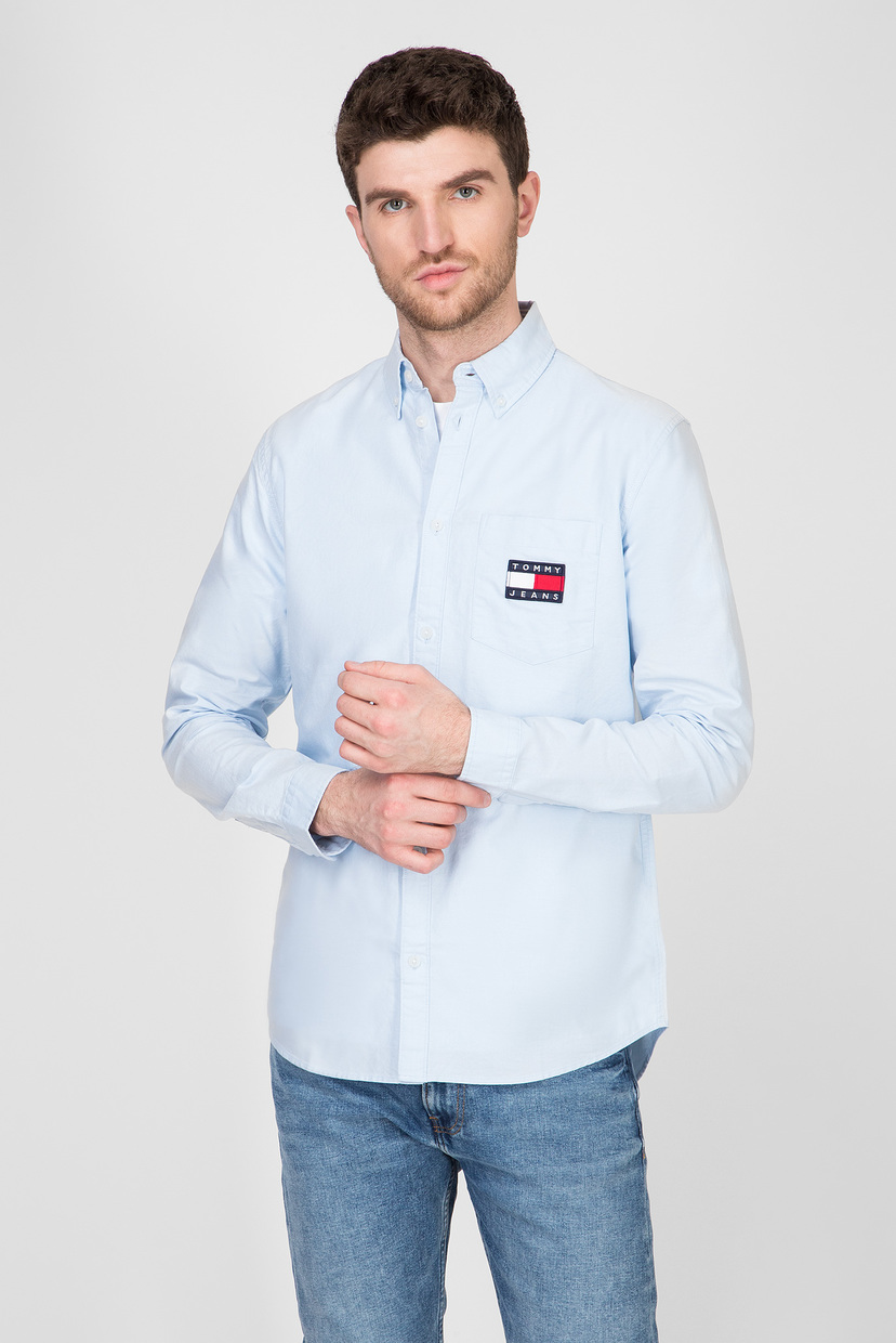 

Мужская голубая рубашка TJM OXFORD BADGE Tommy Hilfiger L DM0DM07895