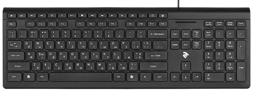 

Клавиатура 2E KM1020 Slim USB Black
