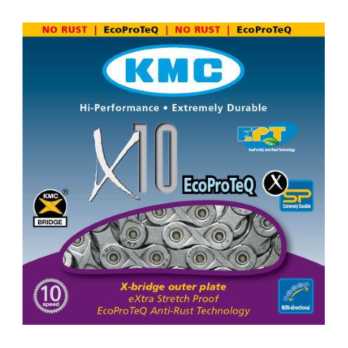 

Цепь велосипедная KMC X10 EPT 10 ск.