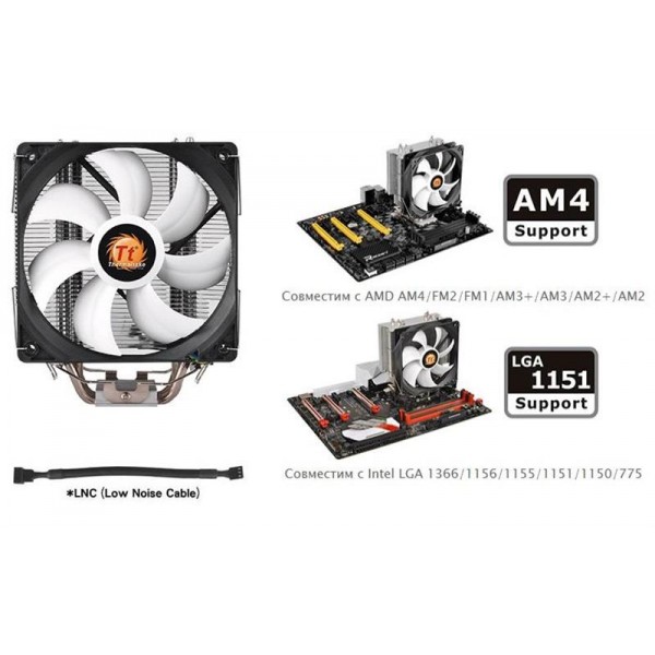 

Кулер процессорный Thermaltake Contac Silent 12 (CL-P039-AL12BL-A), Intel: 1150/1151/1155/1156/1366/775, AMD: FM1/FM2/AM2/AM2+/AM3/AM3+/AM4, 153x75.3x127 мм, 4-pin