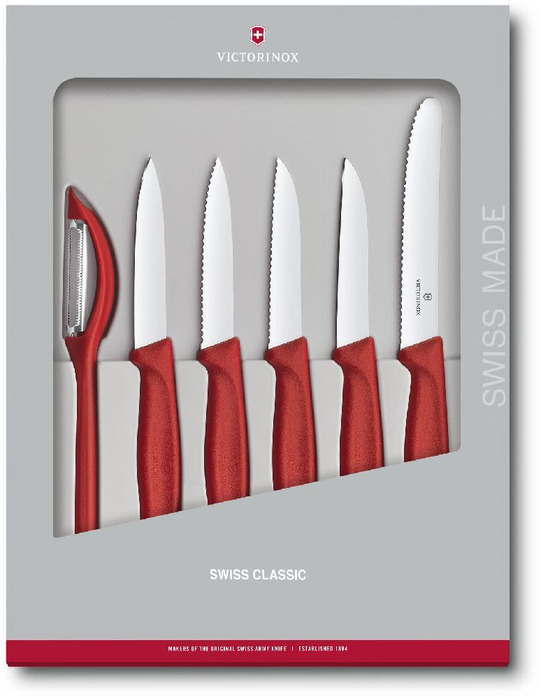 

Набор кухонный SwissClassic Paring Set 6шт с крас. ручкой (5 ножей, овощечистка) (GB) Victorinox Vx67111.6G