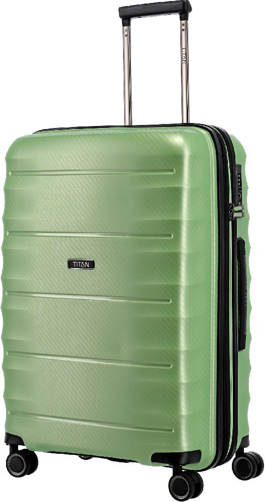 

HIGHLIGHT/Green Metallic Чемодан на 4 колесах M exp. (50/70л,3,2кг) (46x67x28см) Titan Ti842405-81