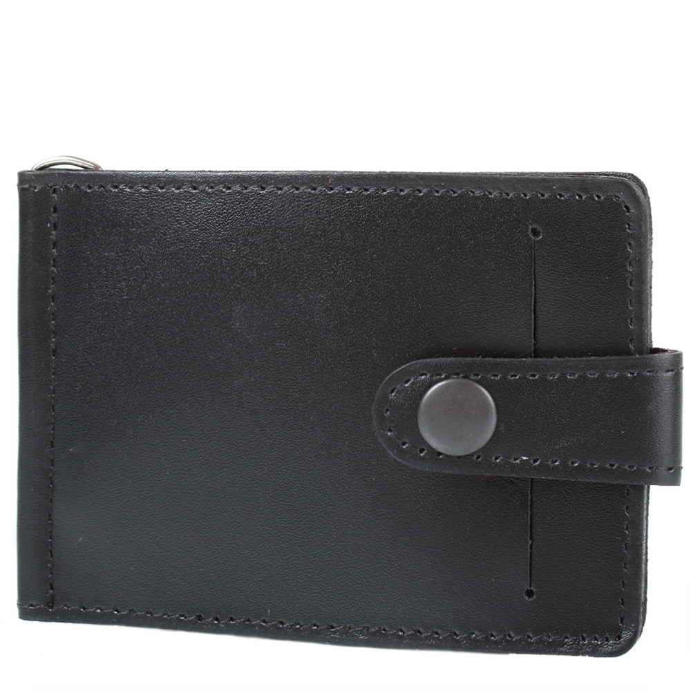 

Кожаный зажим для купюр мужской DNK Leather 10,5х7,5х0,7 см Черный