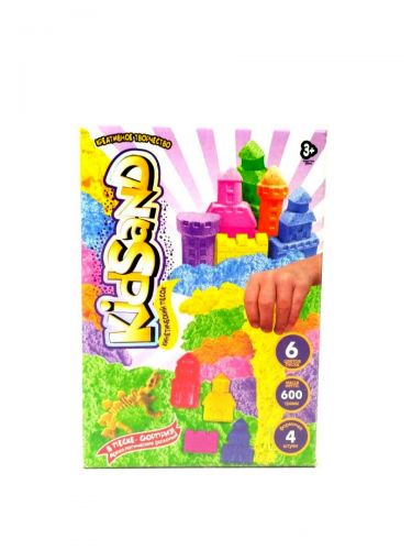 

Кинетический песок "KidSand" с формочками, 600 г (рус) KS-04-05 (15-53171)