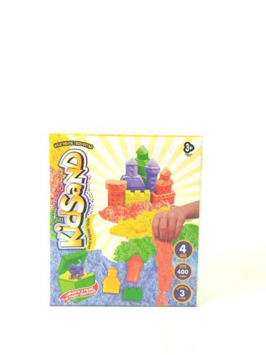 

Кинетический песок "KidSand" с формочками, 400 г (рус) KS-04-03 (15-53188)