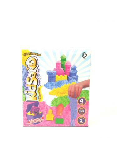 

Кинетический песок "KidSand" с формочками, 400 г (рус) KS-04-01 (15-53186)