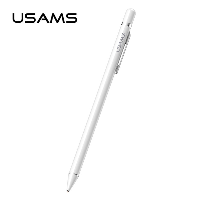 

Стилус универсальный для телефона смартфона планшета USAMS Touch Screen Stylus Pen With clip US-ZB057 White (US-ZB057)