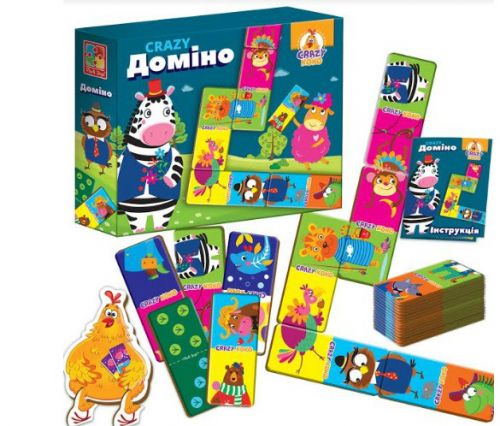 

Настольная игра "Crazy KoKo: Домино Зверята" (укр) VT8055-10 (15-108216)
