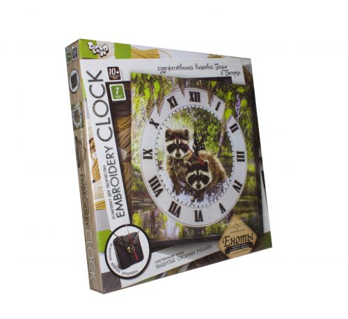 

Набор для творчества "Embroidery clock", "Енот" EС-01-01 (15-25694)