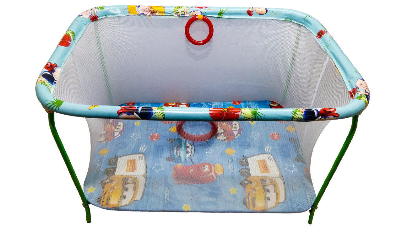 

Манеж игровой с мелкой сеткой Kinder Box Тачки