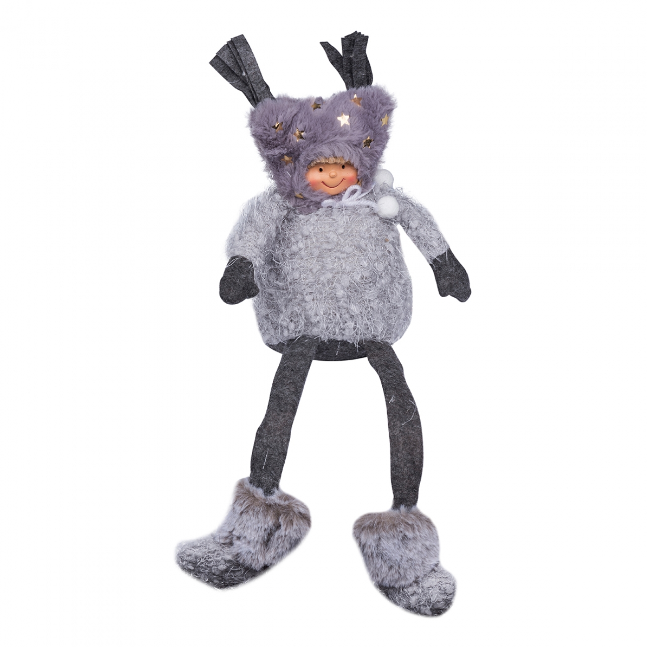 

Фигурка Yes! Fun Девочка новогодняя 18х11х37 Серый (973607)