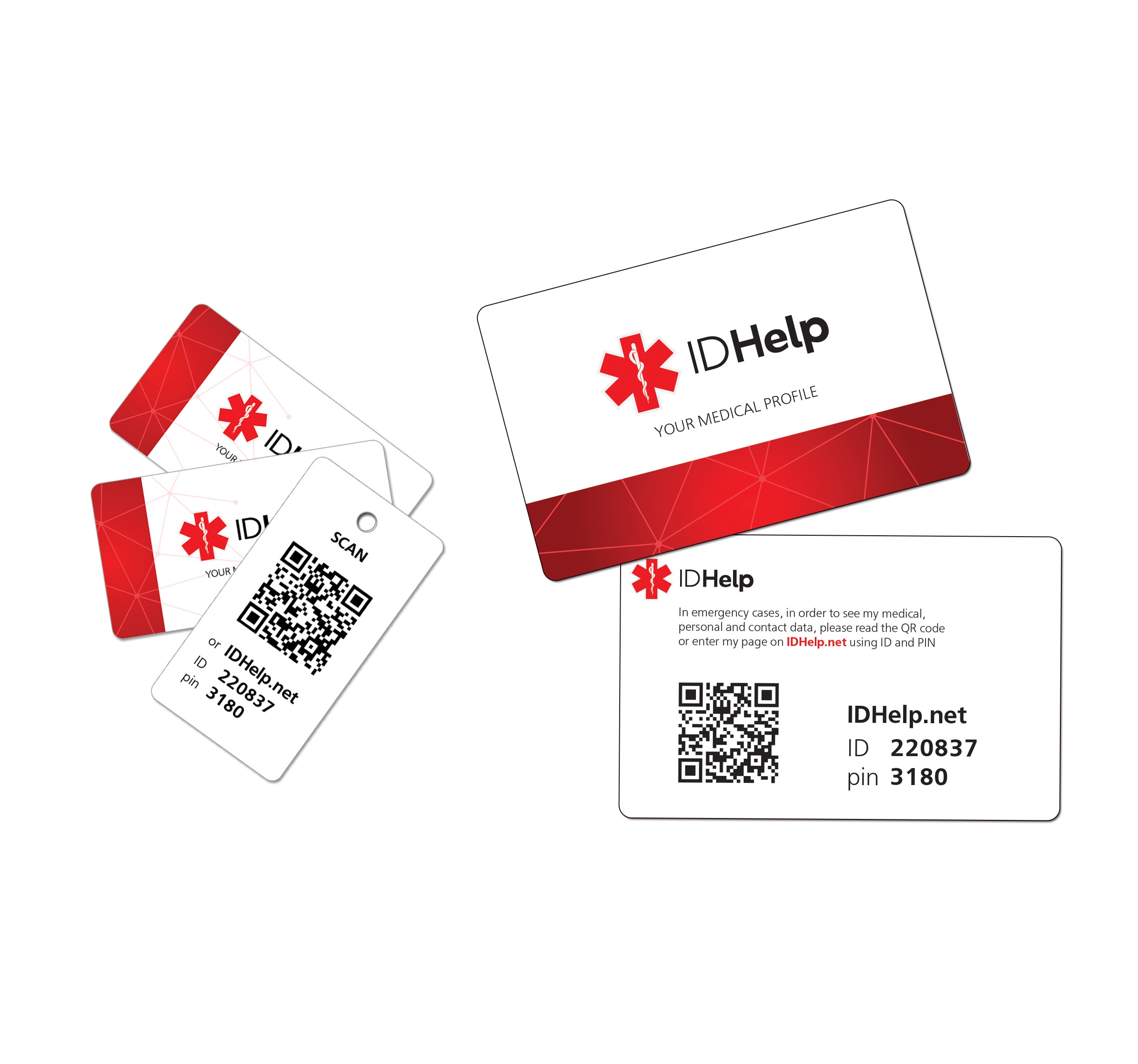 

Набор медицинских карточек пластиковых Линия 24 IDHelp АНГЛ