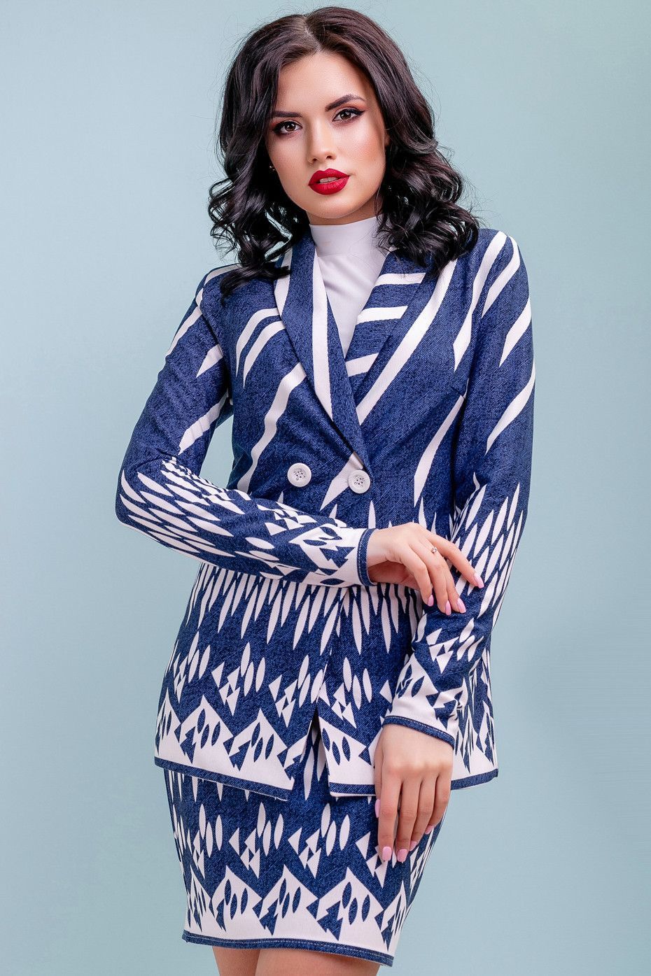 

Костюм с юбкой Maximoda Е44441129.3218 50 синий