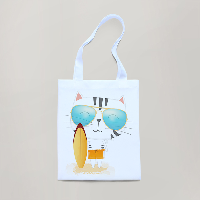 

Экосумка GUS "Кот Серфер" габардин 32х38 см (SU027 - Сумки)