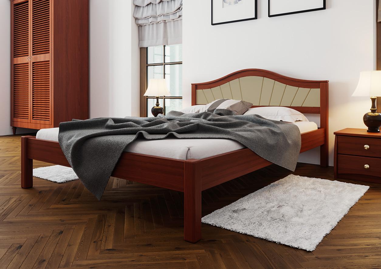 

Кровать ИТАЛИЯ Мягкое изголовье ЧДК (180 * 200) Яблоня