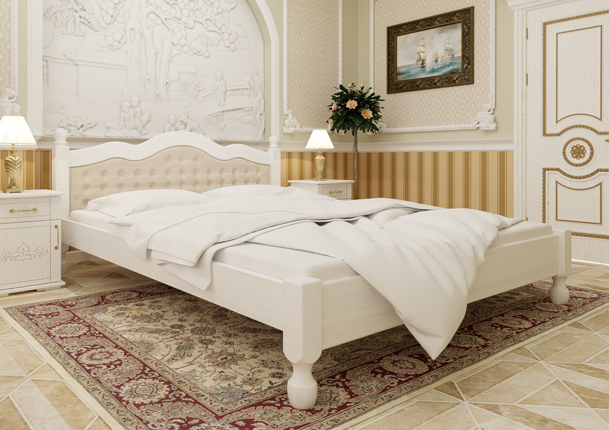 

Кровать Магнолия» мягкое изголовье ЧДК (120 * 200) Белый