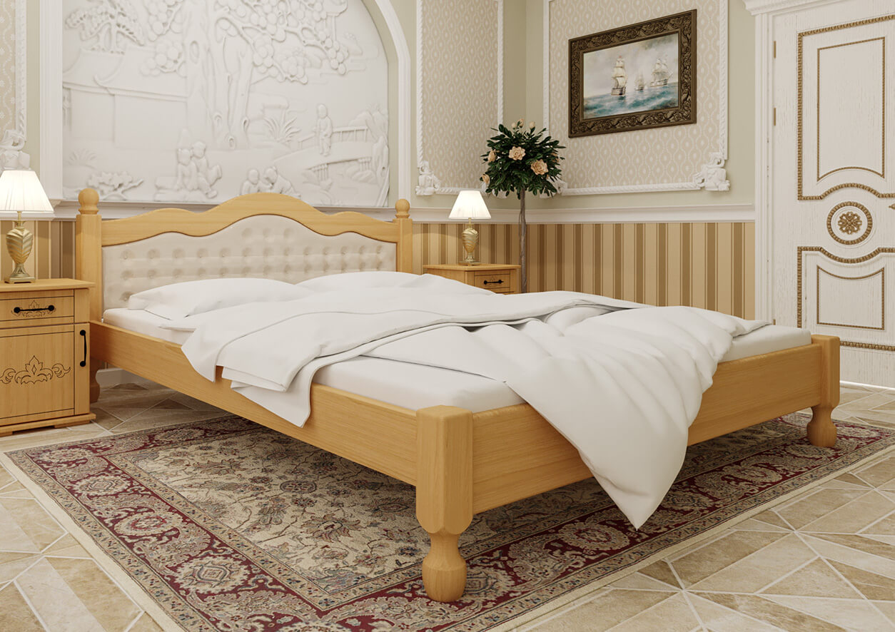 

Кровать Магнолия» мягкое изголовье ЧДК (120 * 200) Ольха