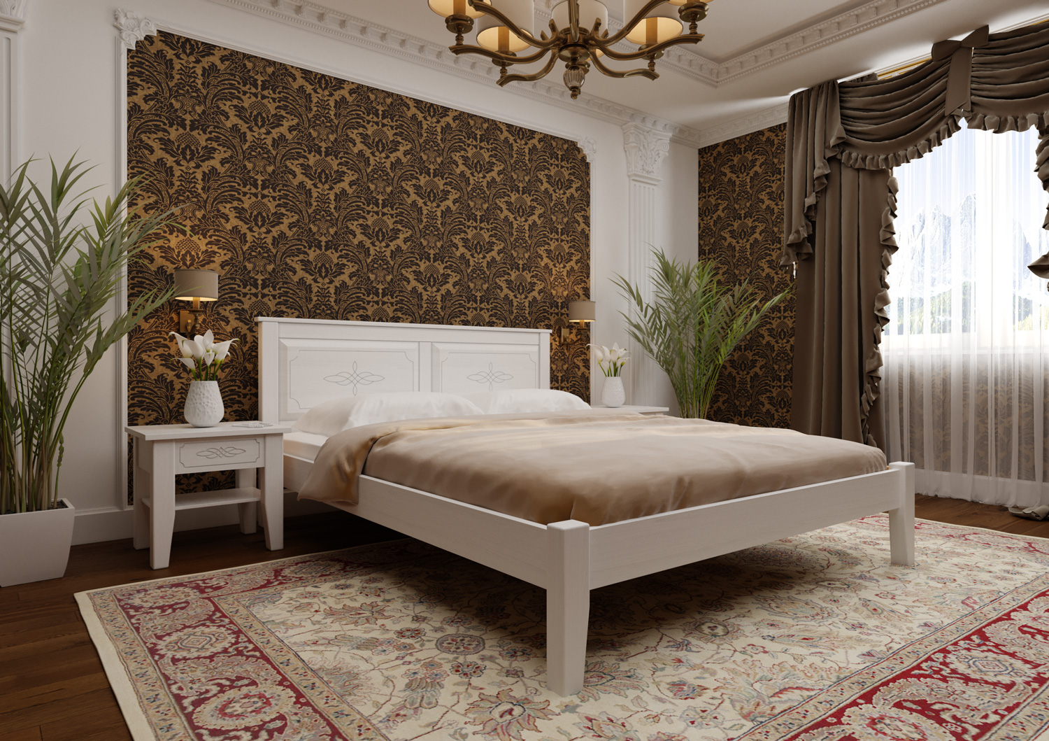

Кровать Майя Низкое изножье ЧДК (90 * 200) Белый эмаль