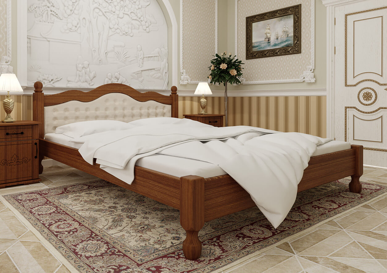 

Кровать Магнолия» мягкое изголовье ЧДК (160 * 200) Орех