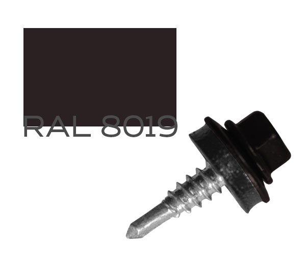 

Саморез кровельный по металлу MAXPRO с шайбой EPDM RAL-8019 4,8х19 250 шт (SDSM-48198019)