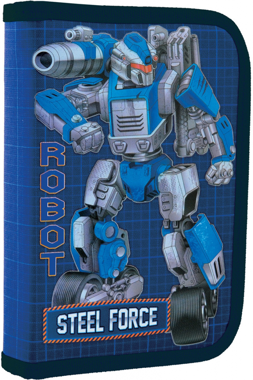 

Пенал 1 Вересня Steel Force твердый одинарный без клапана 1 отделение Синий (532206)