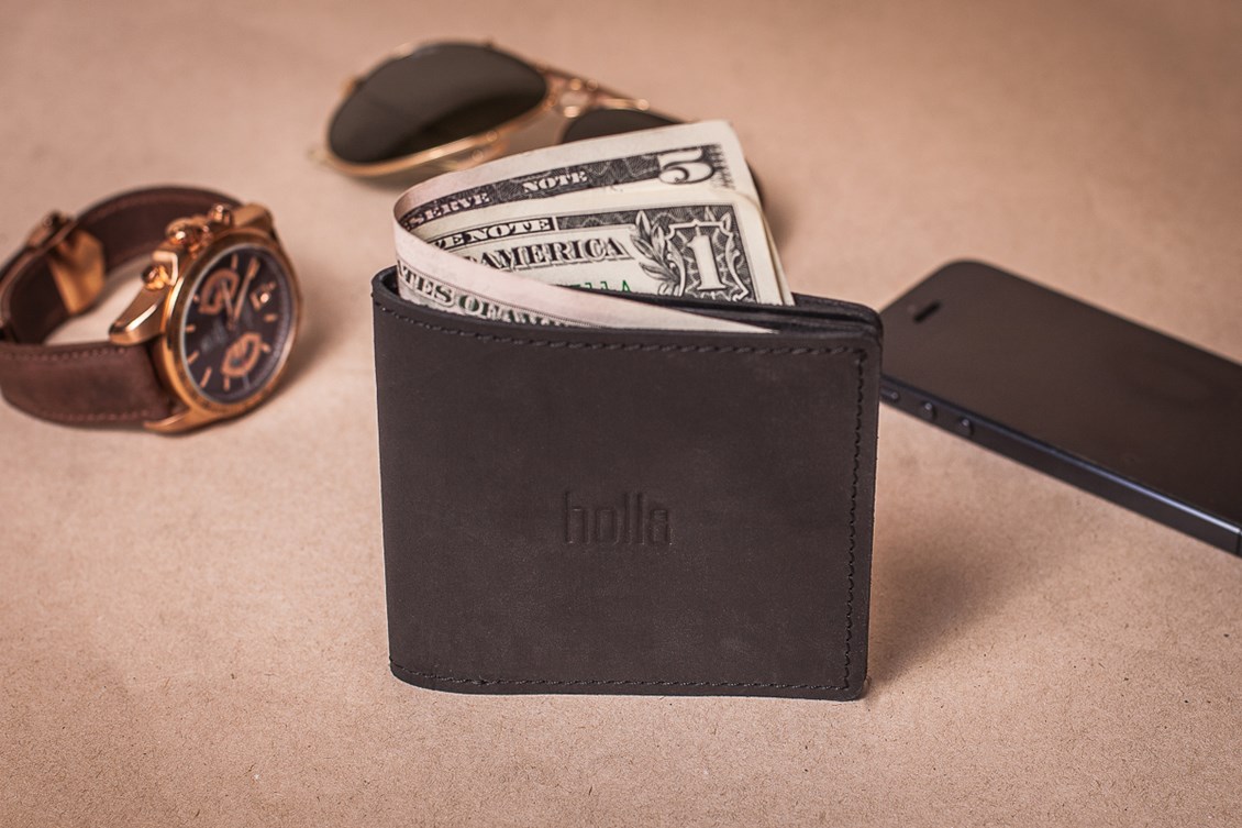 

Портмоне из натуральной кожи Holla Zamer Wallet (ручная работа) Черный