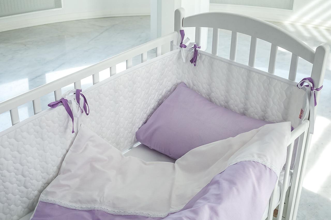 

Комплект постельного белья Kiddy Fusion Сатин с кружевом 100х140 см Сиреневый