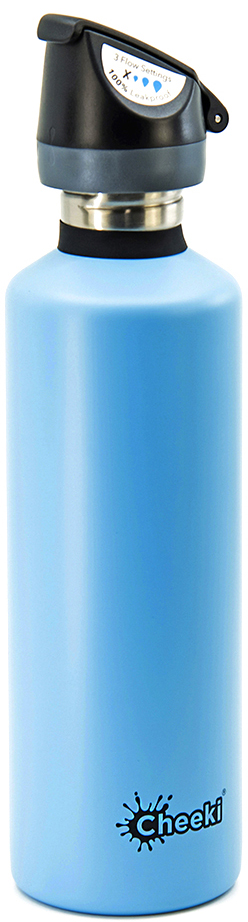 Акція на Бутылка для воды Cheeki Single Wall Active Bottle Голубая 750 мл (ASB750SF1) від Rozetka UA