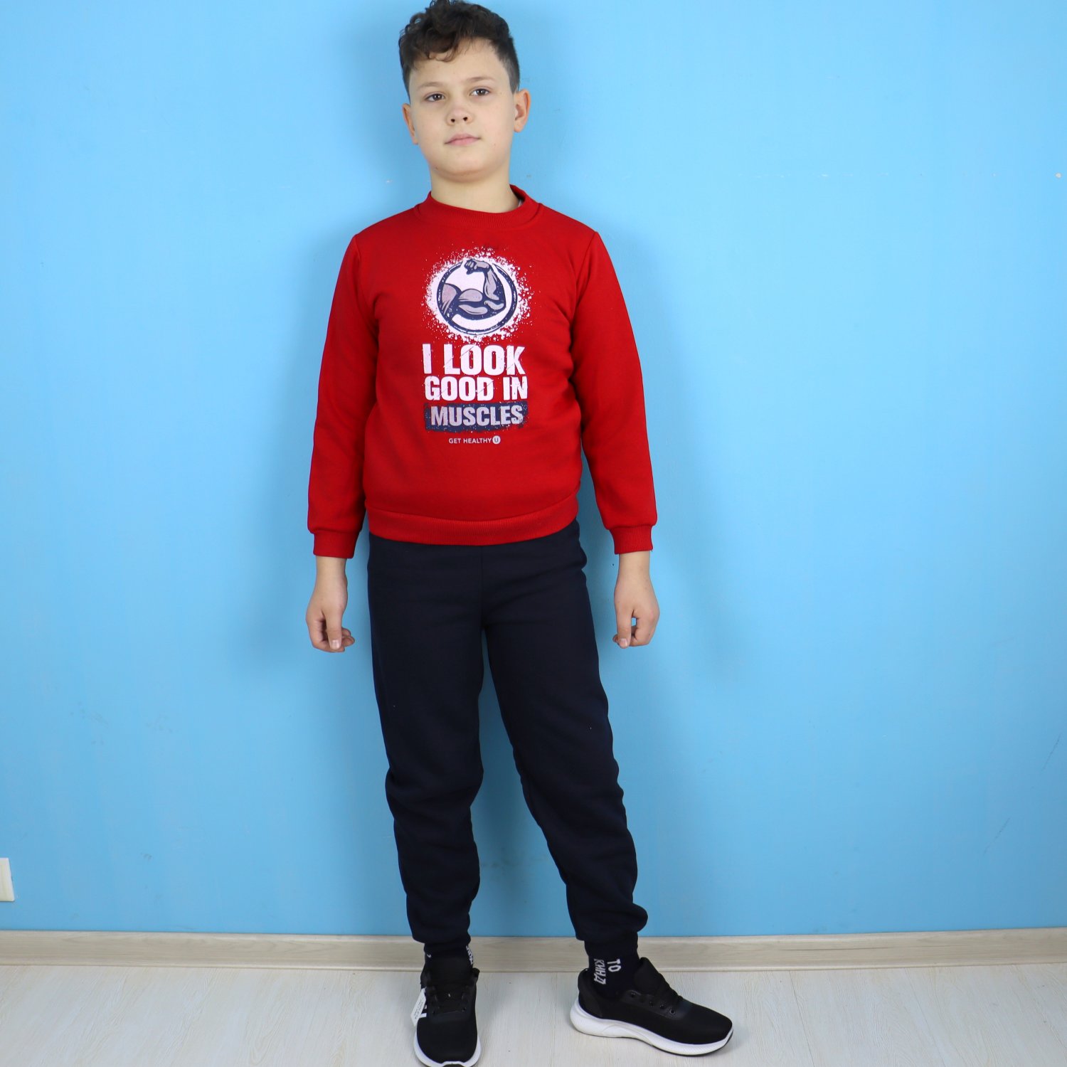 

Теплый костюм для мальчика Aybeyce (101крас) Размер 10, 140 см