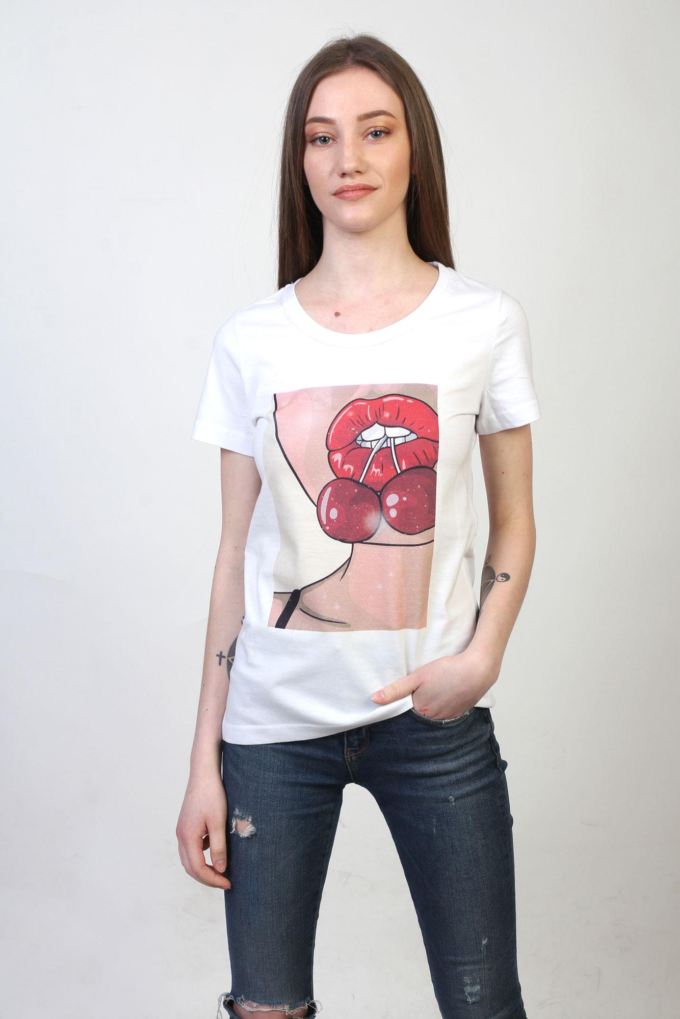 

Футболка женская Lips Cherry, 3co, Футболка женская Lips Cherry, 3co (M)