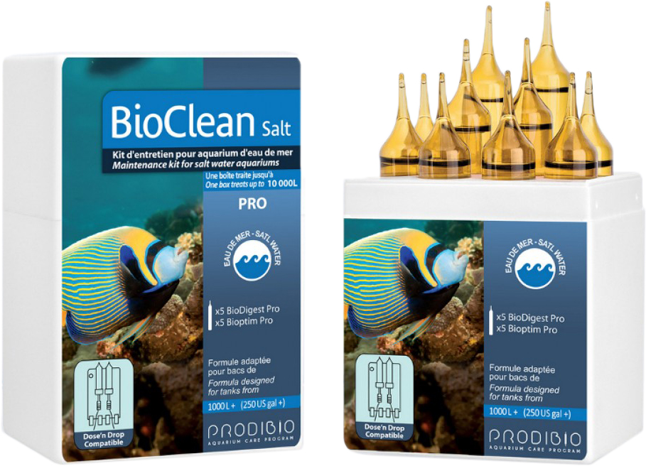 

Набор для ухода за морским аквариумом Prodibio BioClean Salt PRO 10 ампул