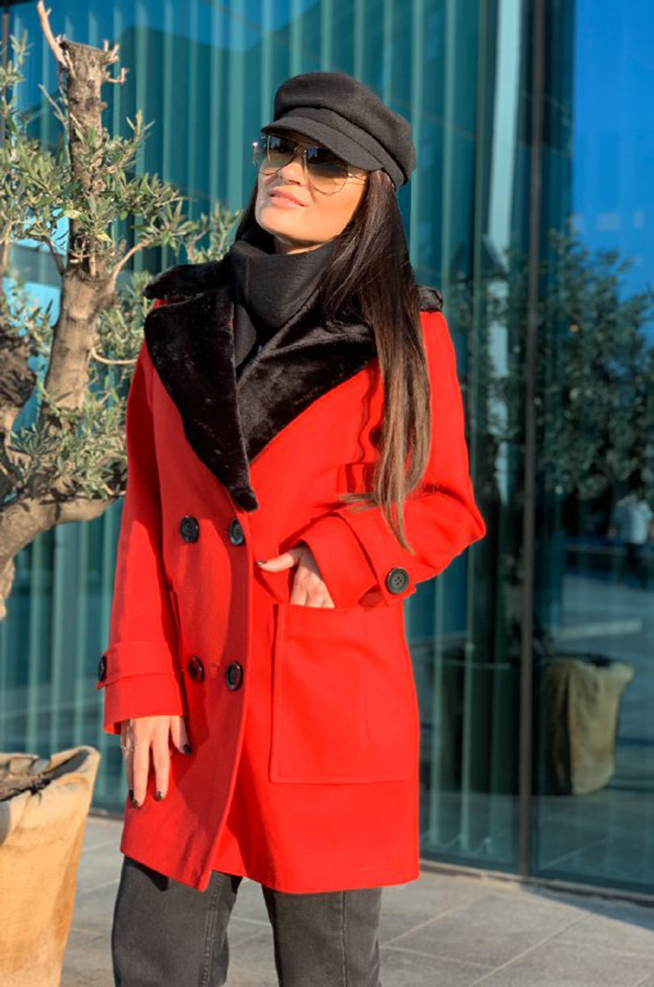 

Пальто Milirud Николь 44 Красный 294