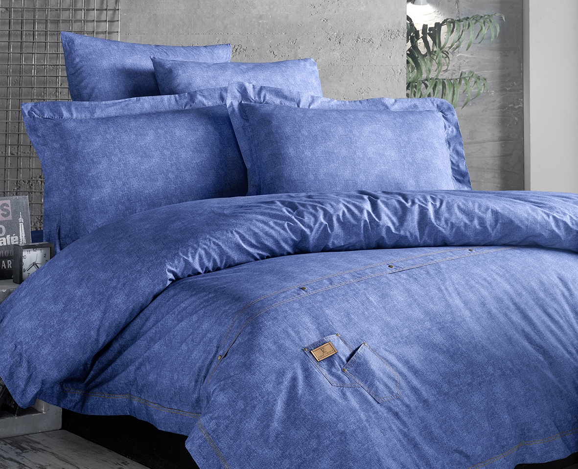 

Комплект постельного белья First Choice De Luxe Ранфорс 200х220 "Jeans Mavi"