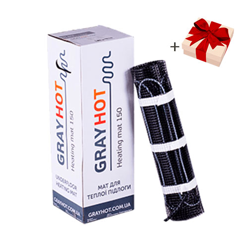 

Теплый пол Grayhot нагревательный мат 10,2 м² + терморегулятор