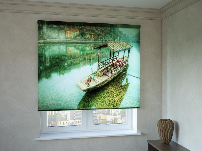 

Рулонные фотошторы Print-Market с фотопечатью реке Хозу (3399)