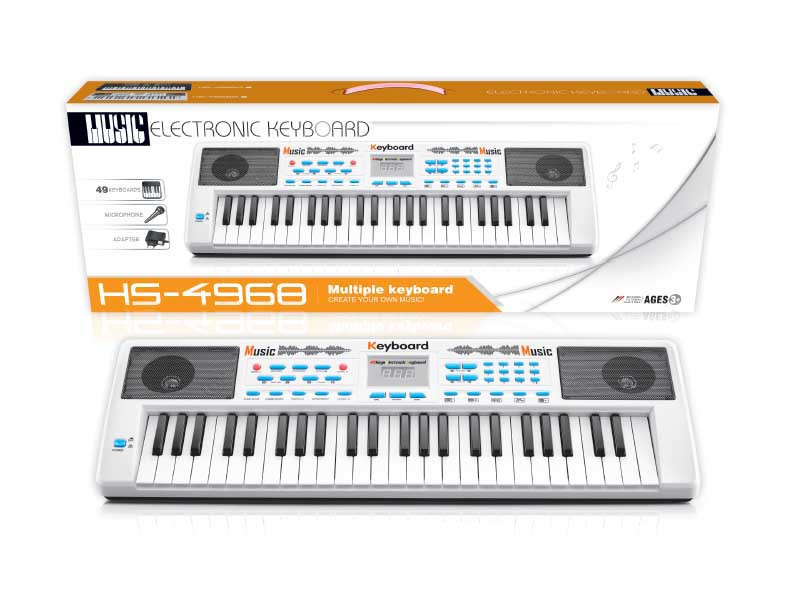 

Синтезатор-пианино детский MUSIC HS4968B 49 клавиш микрофон, USB-кабель
