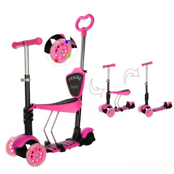

Самокат 5в1 iTrike Maxi JR 3-026-B-1 (pink)