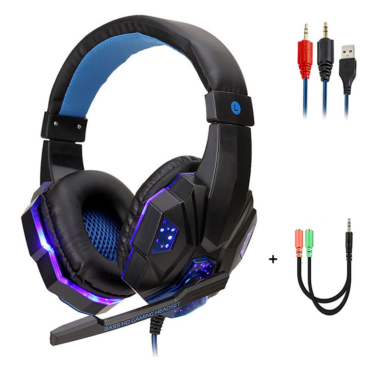 Игровые стерео наушники 7.1 Surround проводная геймерская гарнитура с ...
