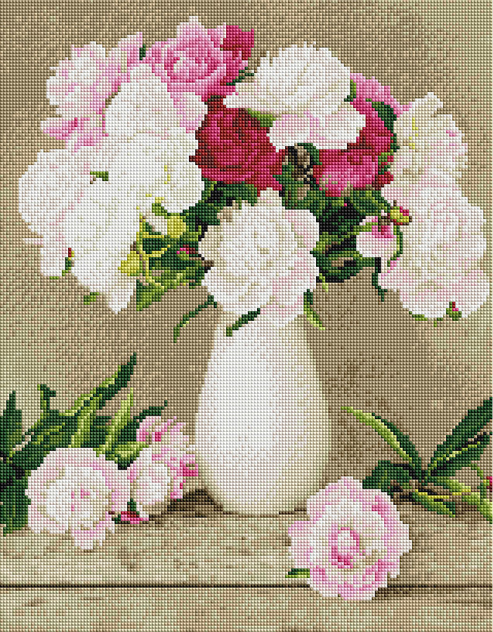 

Алмазная мозаика "Нежные пионы" Brushme 40х50 см 000139292