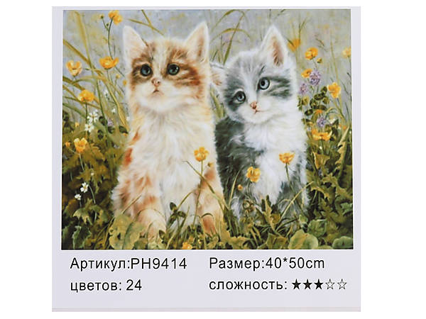 

Картина по номерам "Котята в траве" 40*50см Shinerichy Ind (9414)