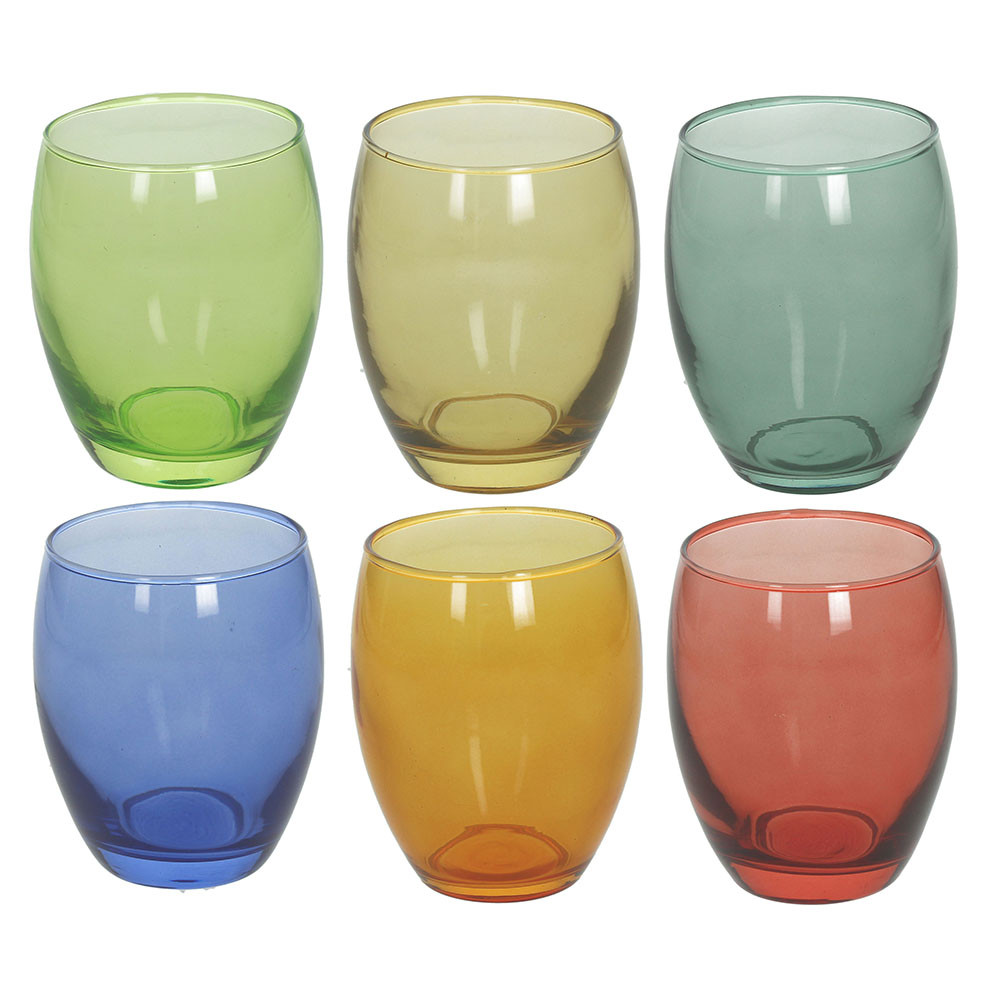

Набор стаканов Tognana Glass Tulip, 6 шт, 400 мл, стекло, разные цвета
