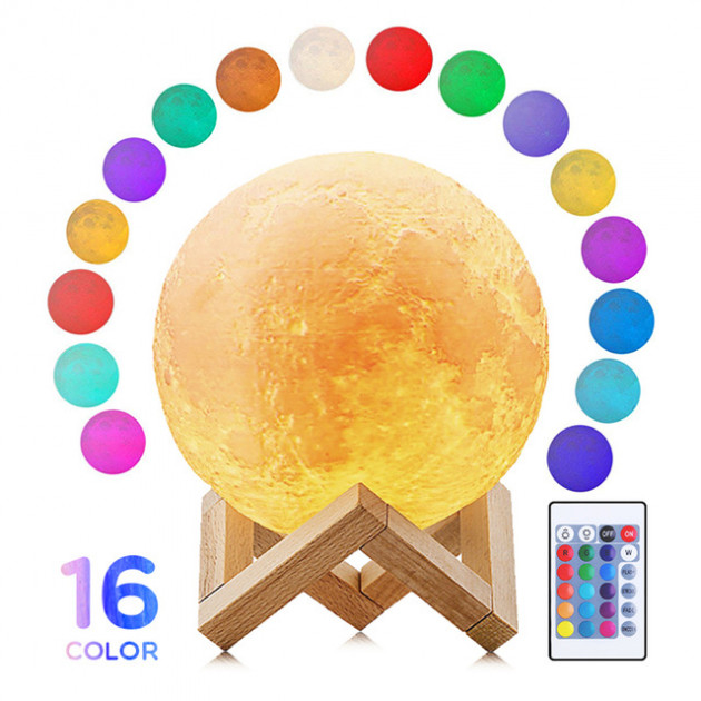 

Светильник "Луна" 15 см 16 цветов. Пульт ДУ 3DTOYSLAMP