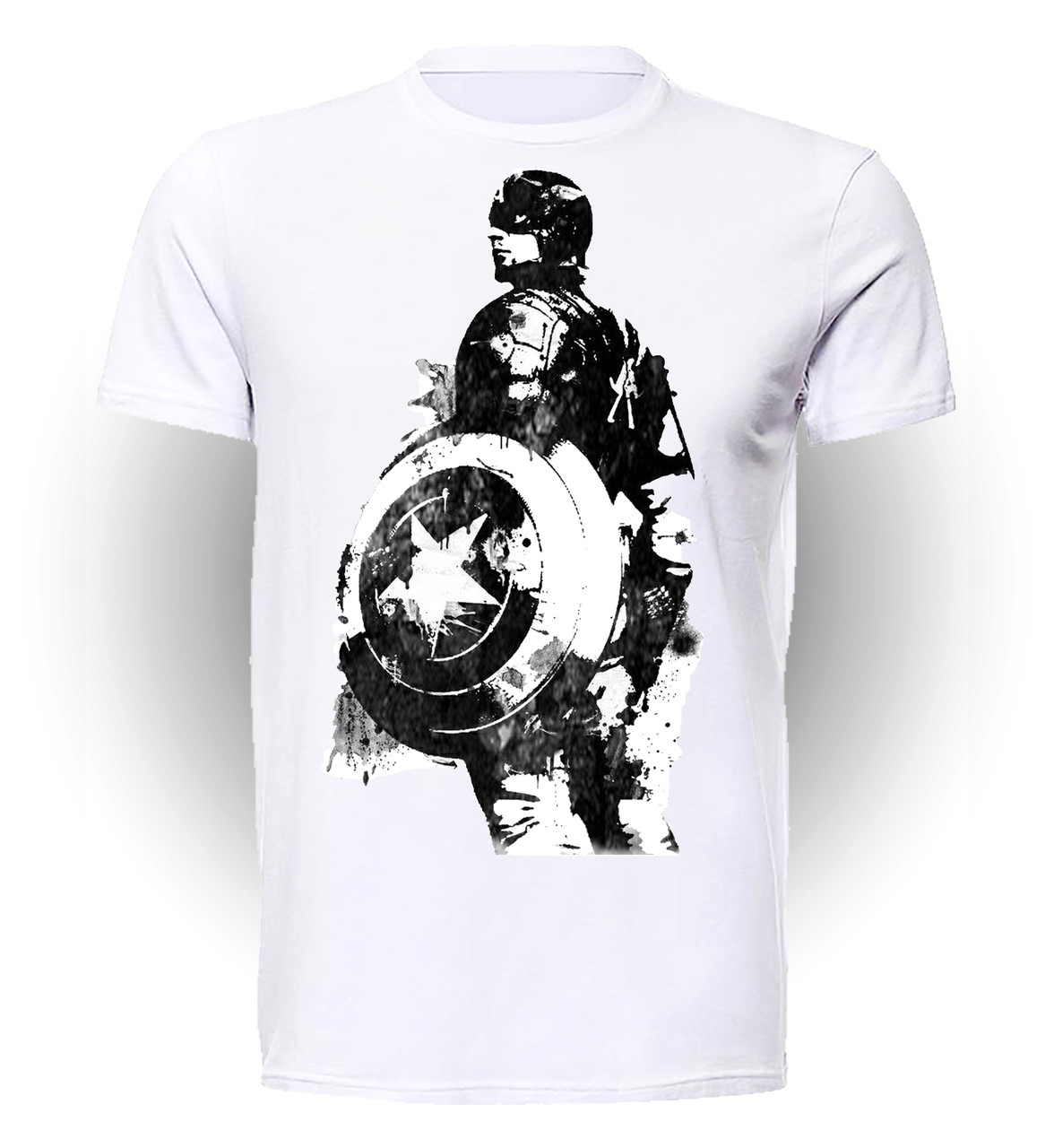 

Футболка GeekLand Капитан Америка Captain America blak and white CA.01.004 (FU21CA.01.004/boy-152)