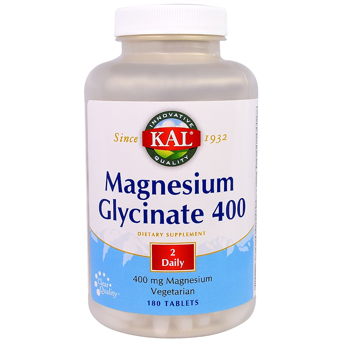 

Минералы KAL Магний Глицинат Magnesium Glycinate 400 мг 180 таблеток