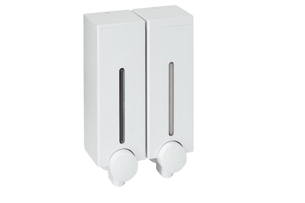 

Дозатор для жидкого мыла двойной Prima Nova SLIM LINE, белый (SD14)