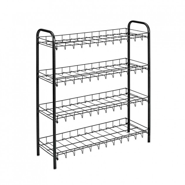 

Полка для обуви 4-х уровневая 64*23*80см SHOE4 Metaltex, черный