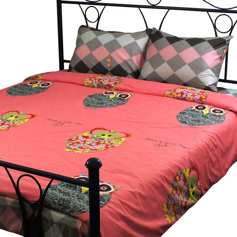 

Комплект постельного белья полуторный РУНО наволочки 50х70 "Owl", сатин набивной