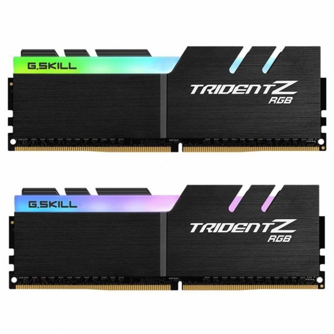 

DDR-4 32GB KIT(2*16GB) PC4-25600 (PC4-3200) Trident Z RGB G.SKILL Original cert (F4-3200C15D-32GTZR)
