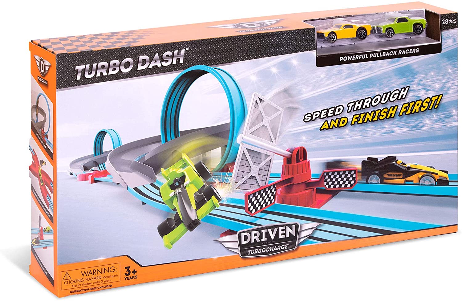 

Игрушечный трек для машинок DRIVEN TURBOCHARGE TURBO DASH 28 деталей (WH1116Z)