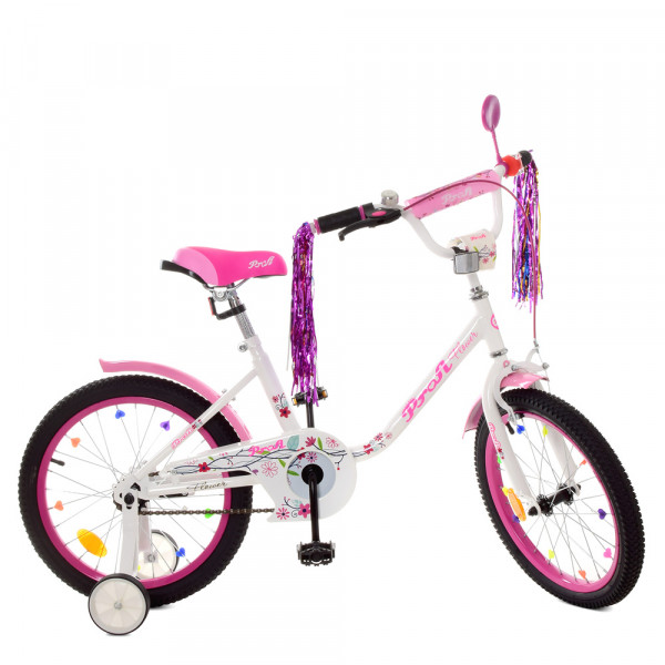 

Велосипед детский двухколесный 18д. PROF1 Y1885 Flower White/pink (22843)